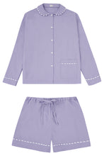 Load image into Gallery viewer, 100% Cotton Poplin Pink Pyjama Shorts with White Ric Rac Detailing