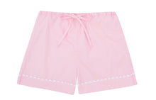 Load image into Gallery viewer, 100% Cotton Poplin Blue Pyjama Shorts with White Ric Rac Detailing