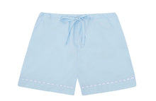 Load image into Gallery viewer, 100% Cotton Poplin Pink Pyjama Shorts with White Ric Rac Detailing