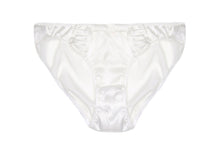 Load image into Gallery viewer, White Silk Satin Pleated Briefs
