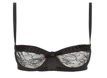 Load image into Gallery viewer, Sarah Brown London Chantilly Lace Pleated Stretch-Silk Balconette Bra