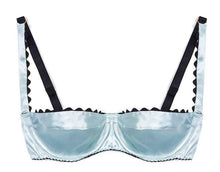 Load image into Gallery viewer, Mint Ric Rac Stretch-Silk Balconette Bra Lingerie Set