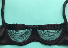 Load image into Gallery viewer, Sarah Brown London Chantilly Lace Pleated Stretch-Silk Balconette Bra