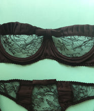 Load image into Gallery viewer, Sarah Brown London Chantilly Lace Pleated Stretch-Silk Balconette Bra