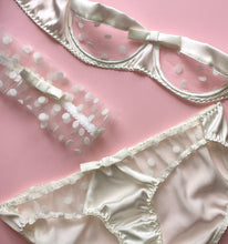 Load image into Gallery viewer, Sarah Brown London Ivory Stretch-Silk Tulle Briefs