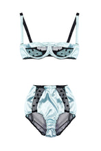 Load image into Gallery viewer, High-Waist Mint Stretch-Silk Polka Dot Tulle Briefs
